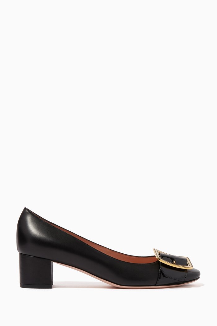 

Jackie 45 Leather Pumps, Black