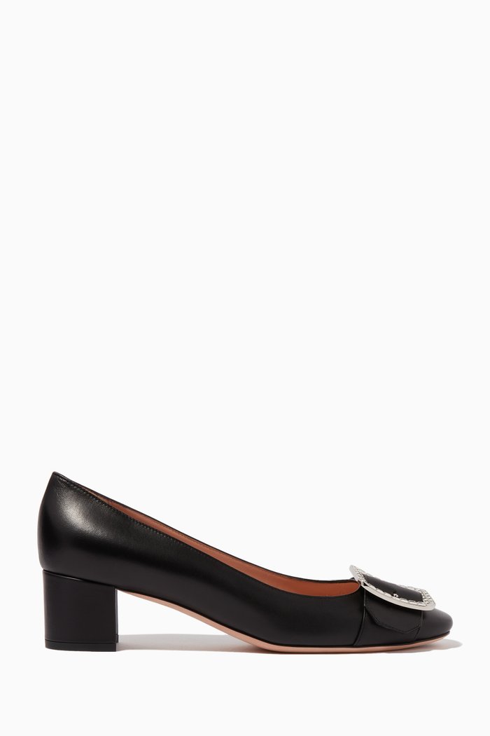 

Jackie 45 Leather Pumps, Black