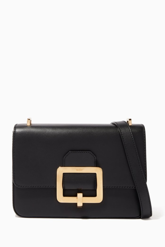 

Janelle Leather Shoulder Bag, Black