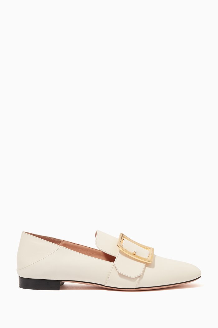 

Janelle Leather Slippers, White