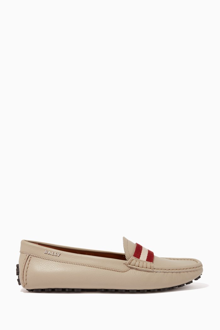 

Ladyes Leather Driver Shoes, Grey