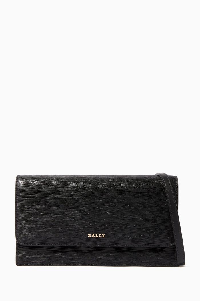 

Lafford Calf Leather Wallet, Black