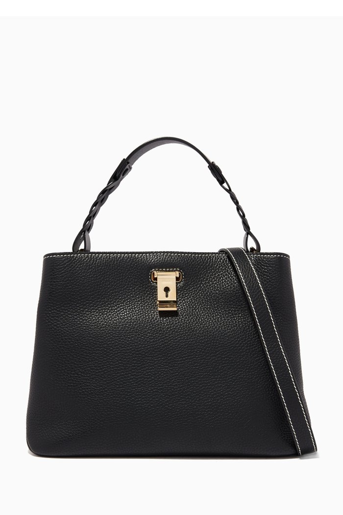 

Lucyle Leather Shoulder Bag, Black
