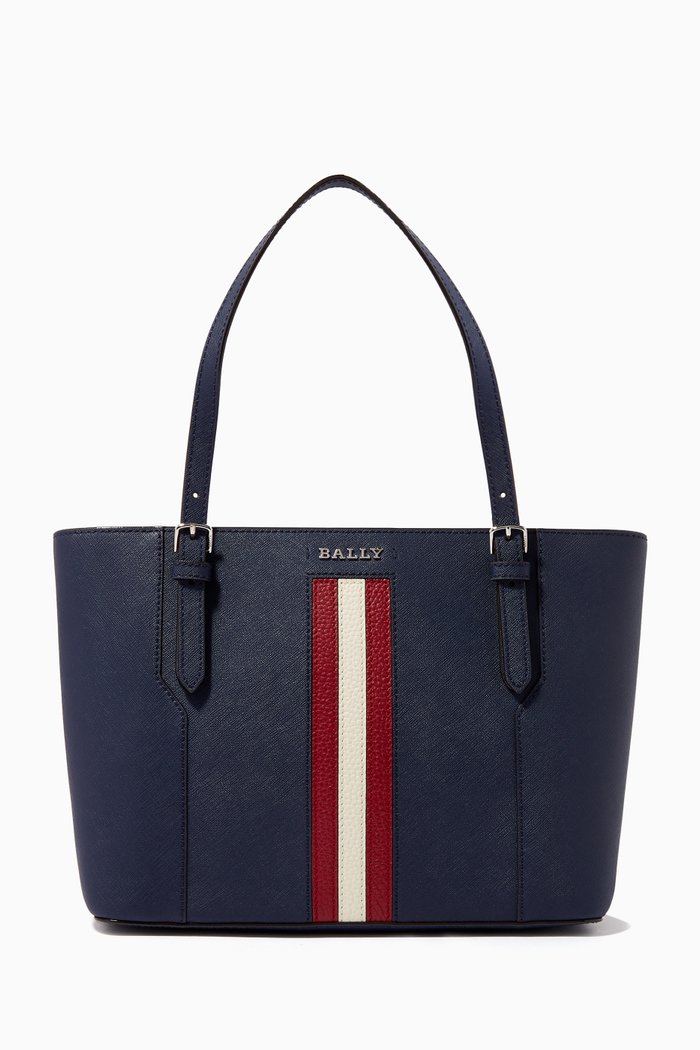 

Small Supra Leather Tote Bag, Blue