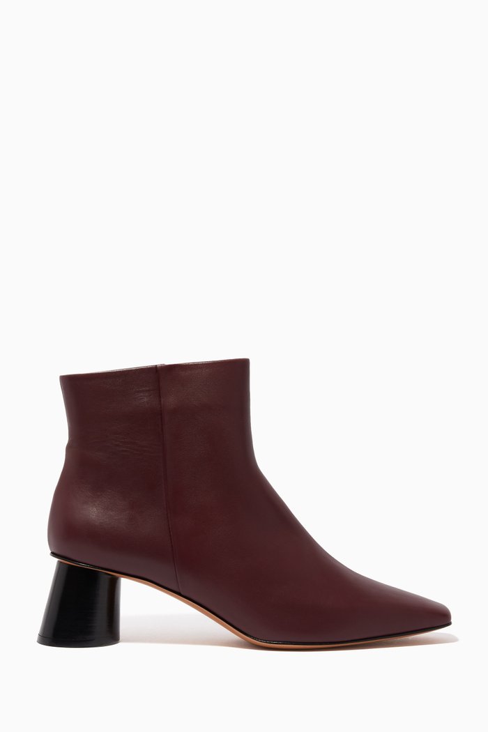 

Acropoli Square-Toe Nappa Boots, Burgundy