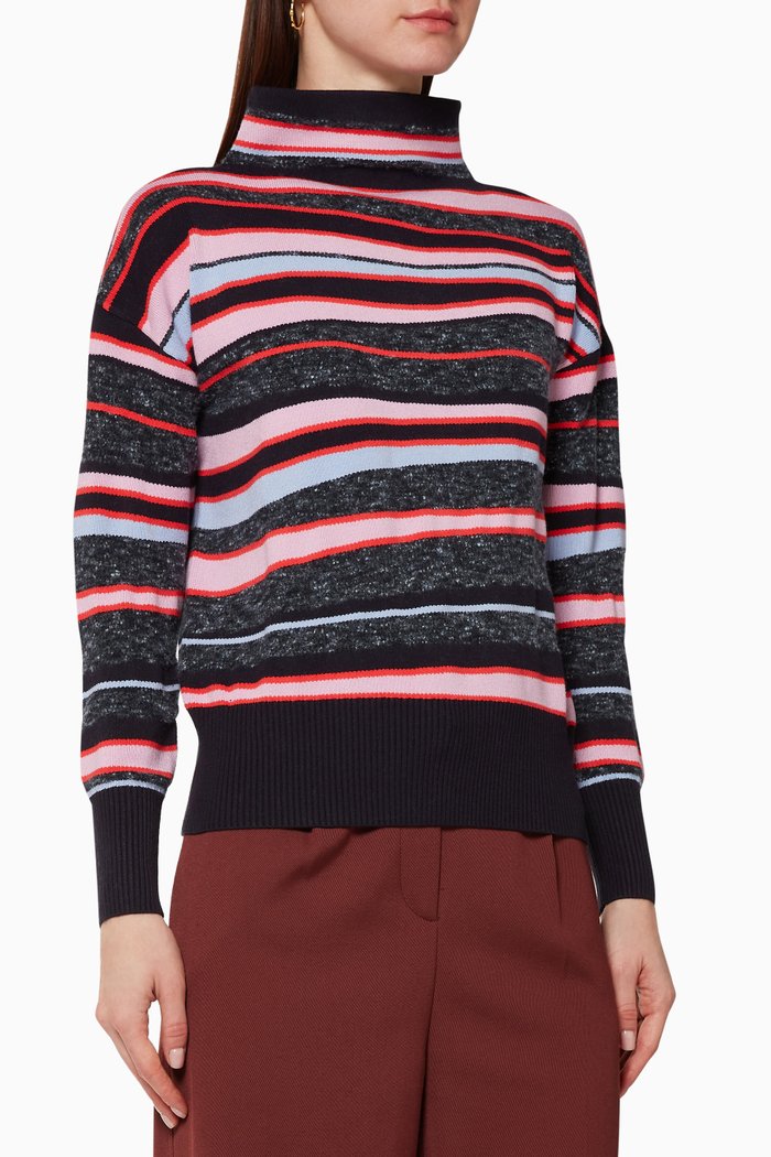 

Dakar Wavy Striped Jumper, Blue