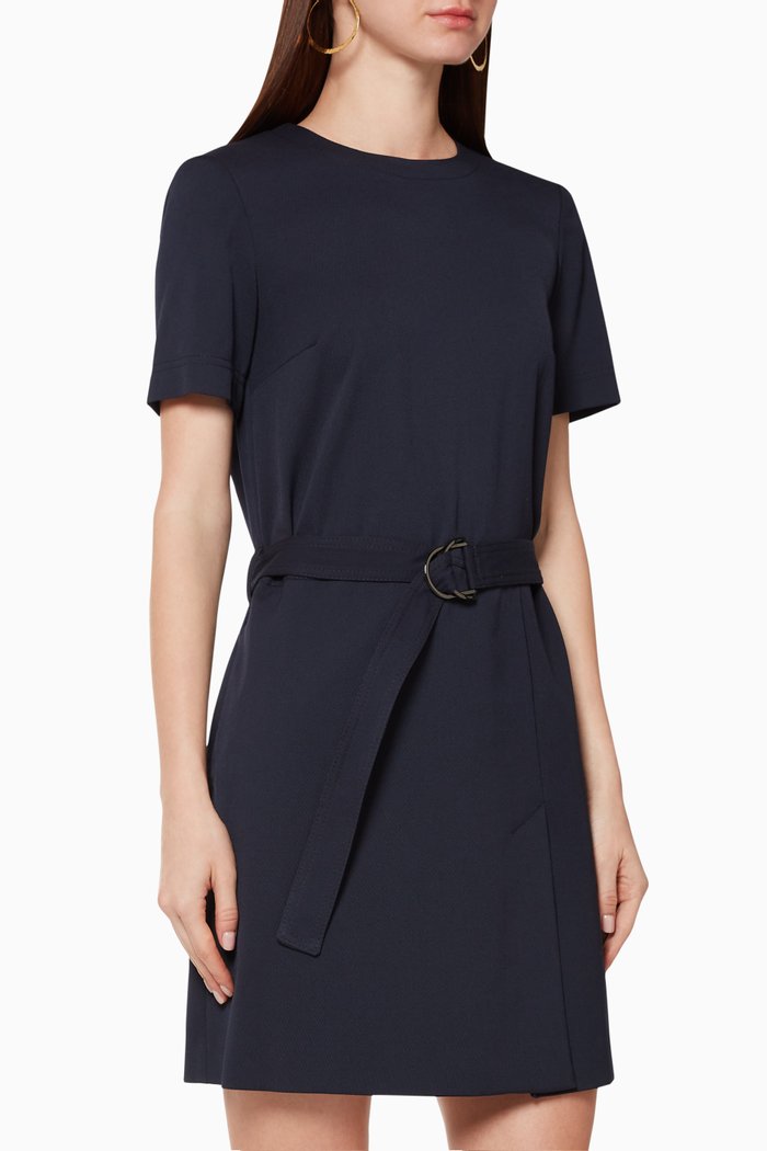 

Canossa Mini Dress with Belt, Blue