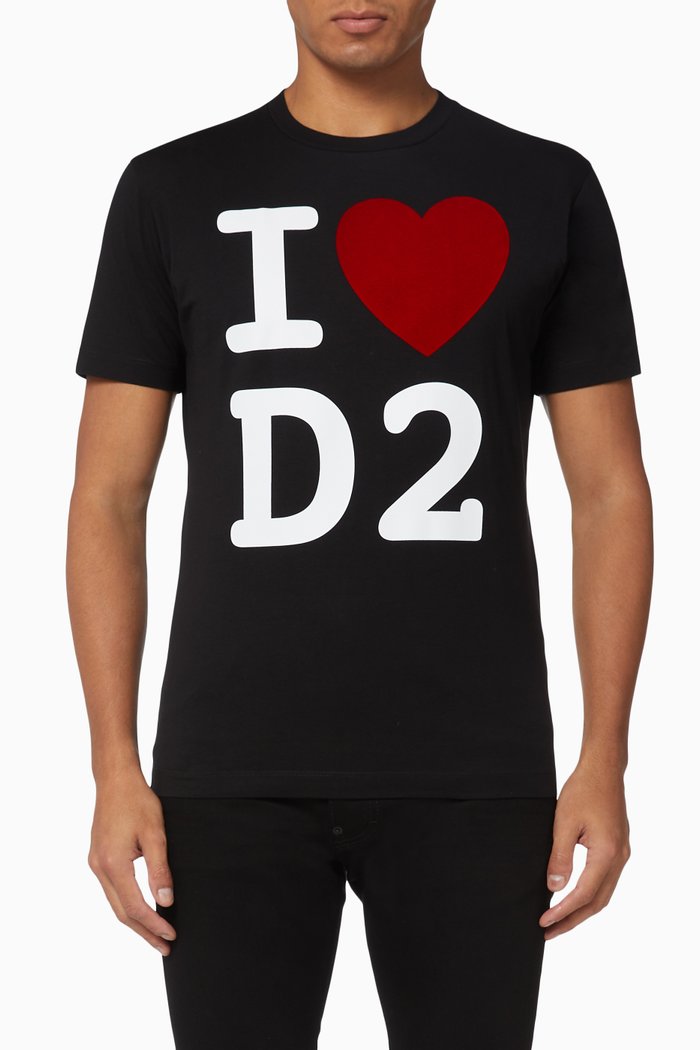 

I Love D2 Jersey T-Shirt, Black