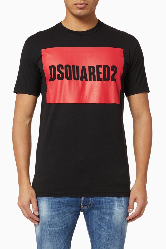 

DSQ2 Box Cotton T-Shirt, Black