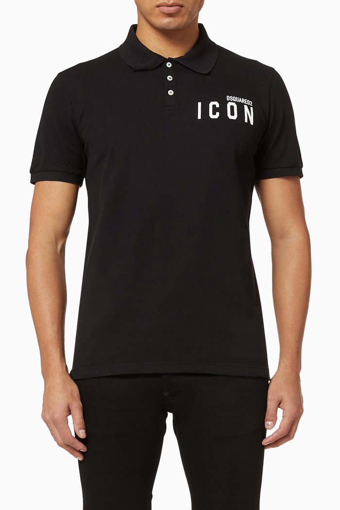 

Icon Tennis-Fit Polo Shirt, Black