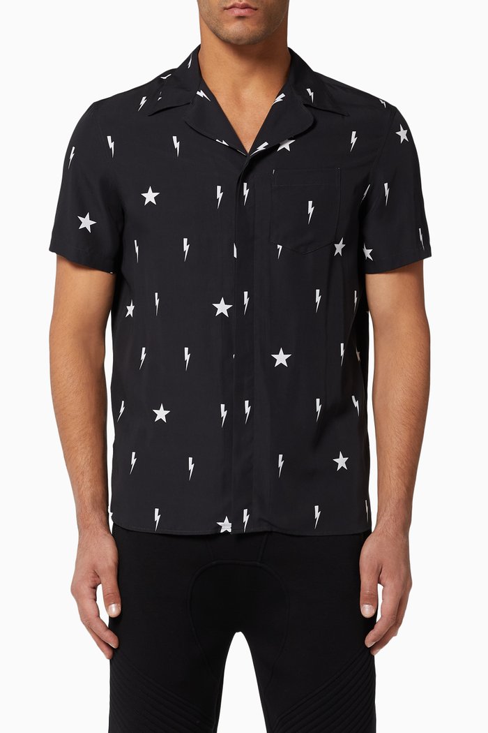 

Stars & Bolts Cotton Blend Shirt, Black