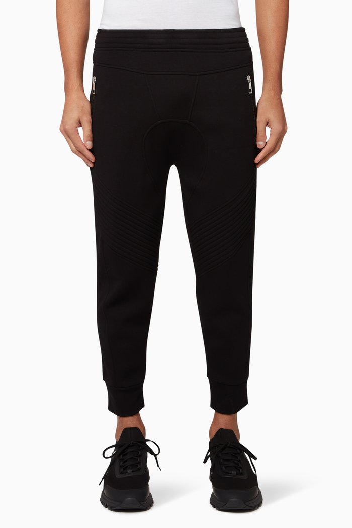 

Biker Skinny Bonded Sweatpants, Black
