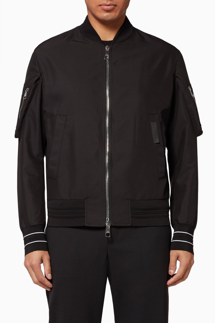 

Travel Military Bomber Jacket, Black