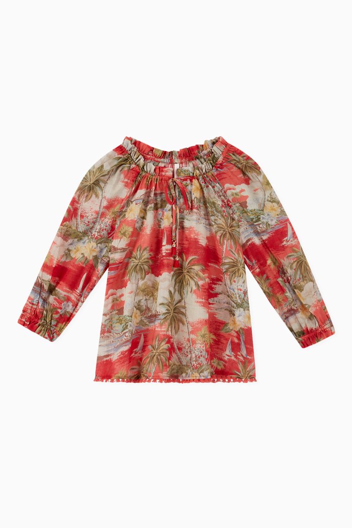 

Juliette Gathered Top, Red
