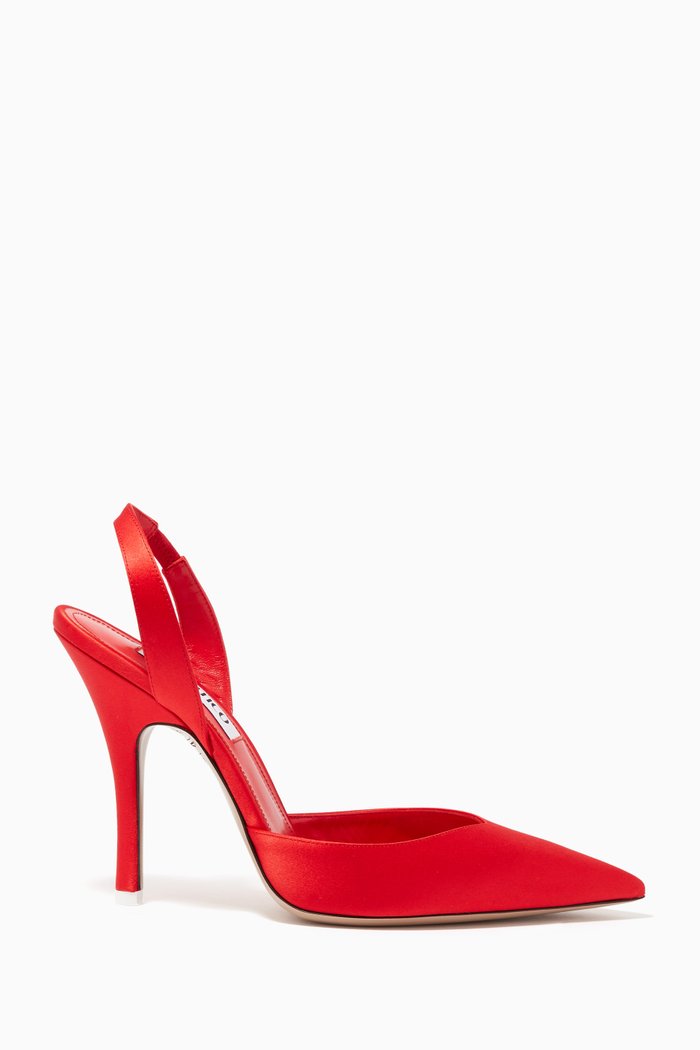 

Satin 105 Slingback Pumps in Satin, Red