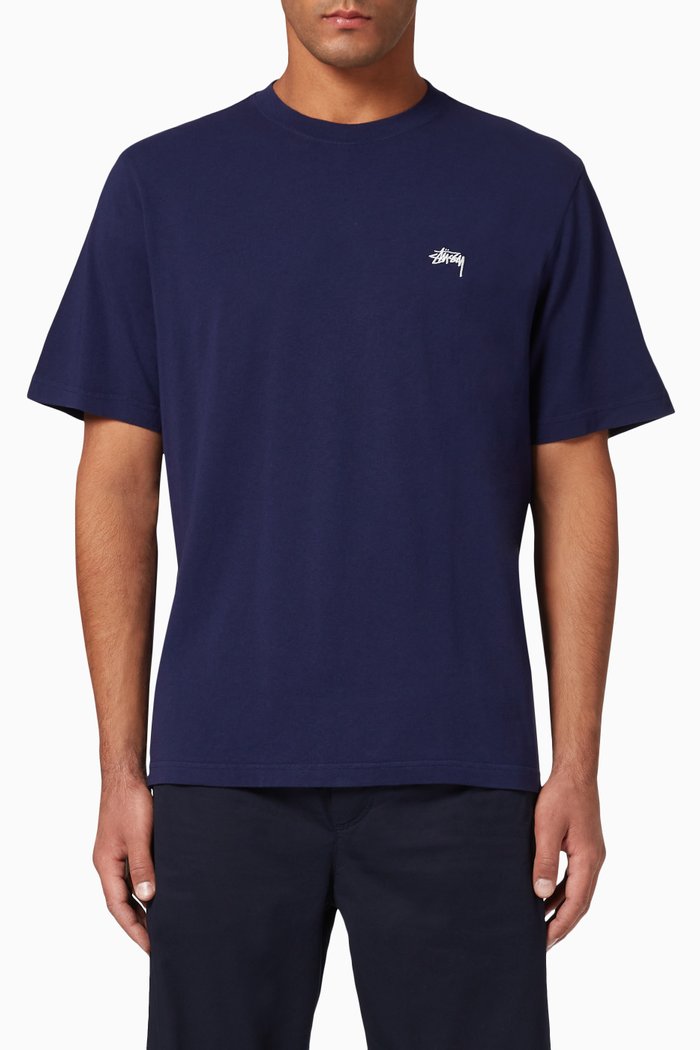 

Stock Logo Cotton T-Shirt, Blue