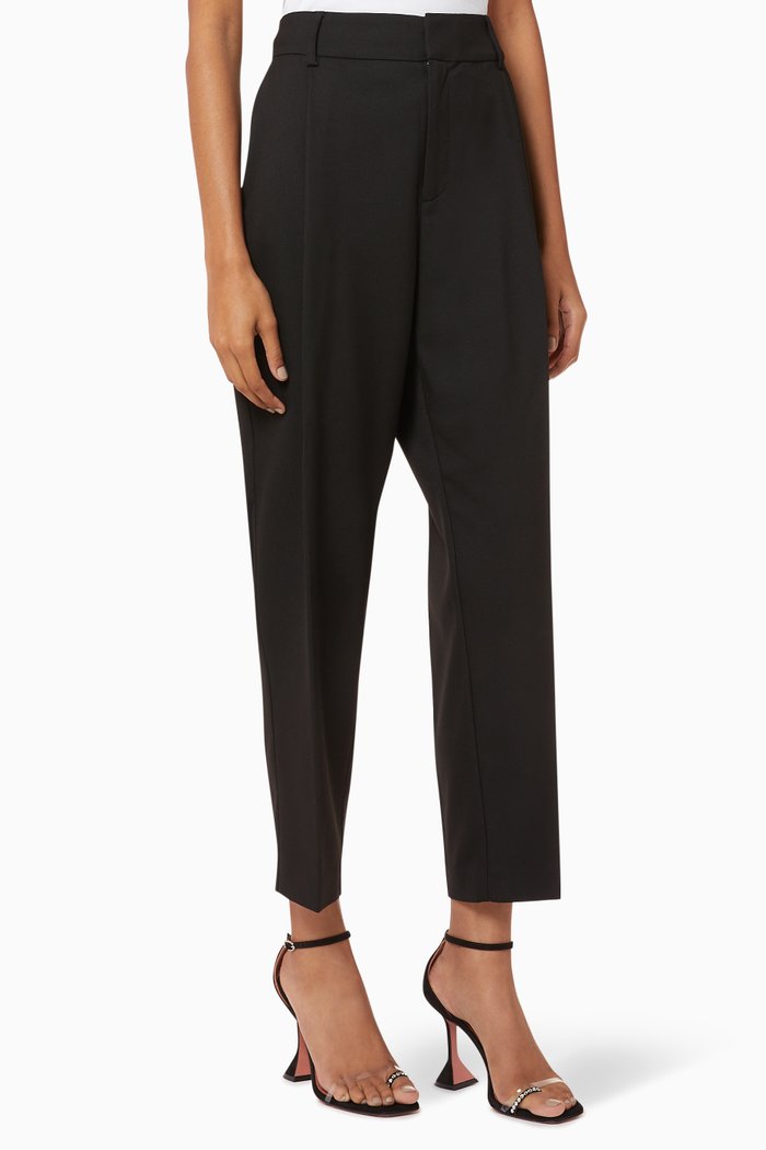 Becky Tapered Trousers, Black
