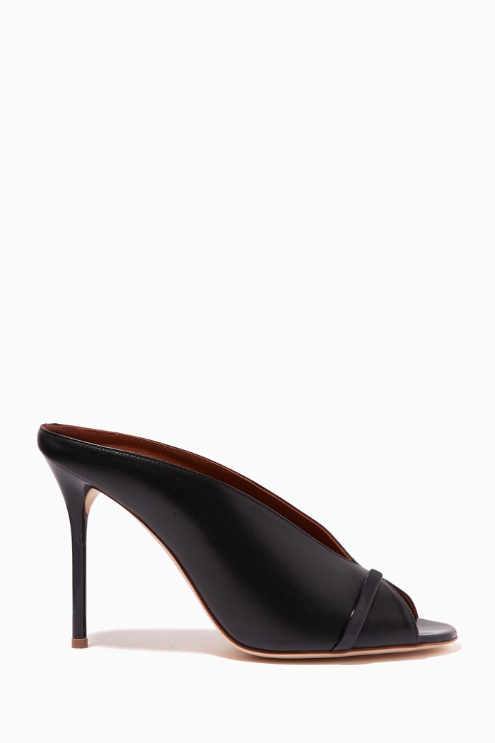 Charlize 100 Mules in Nappa, Black