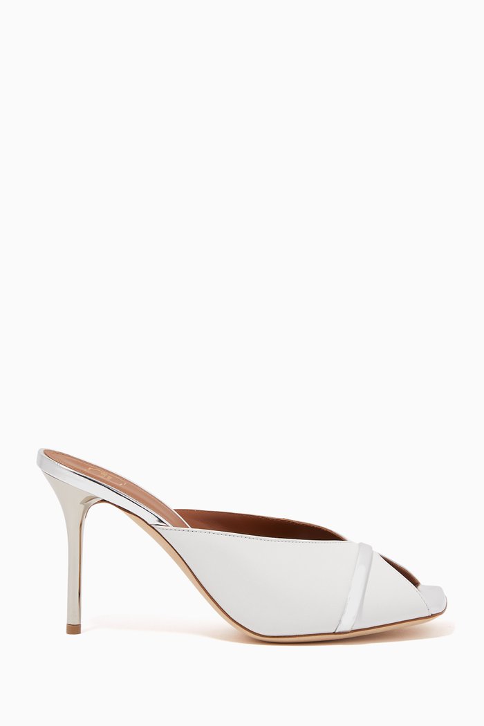 

Lucia 85 Mules in Nappa, White