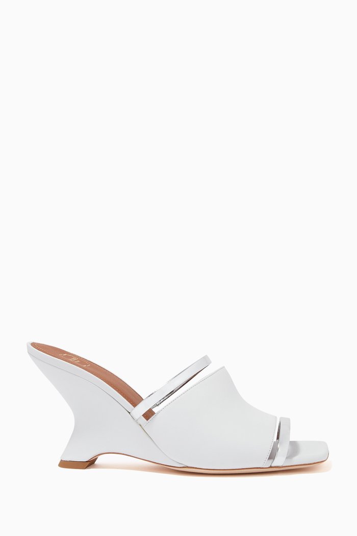 

Demi 80 Wedge Sandals in Nappa, White