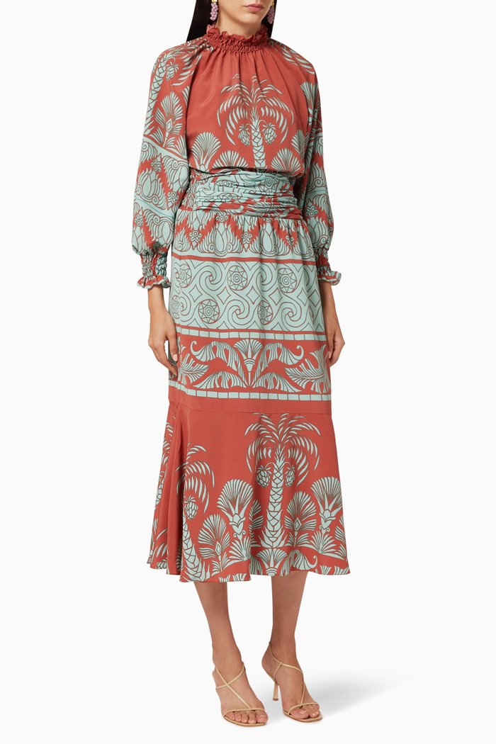 

Ataraxia Crepe Midi Dress, Red