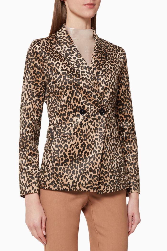 

Borgia Leopard Print Velvet Blazer, Multicolour