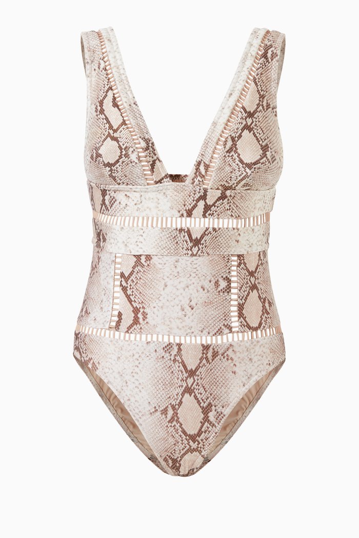 

Bellitude Ladder One-Piece Swimsuit, Grey