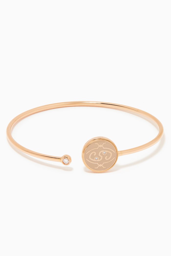 

Me Oh Me "Loving" Slim Diamond Bracelet in 18kt Rose Gold