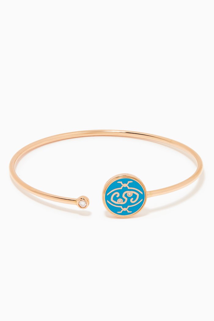 

Me Oh Me "Happy" Slim Diamond Bracelet in 18kt Rose Gold