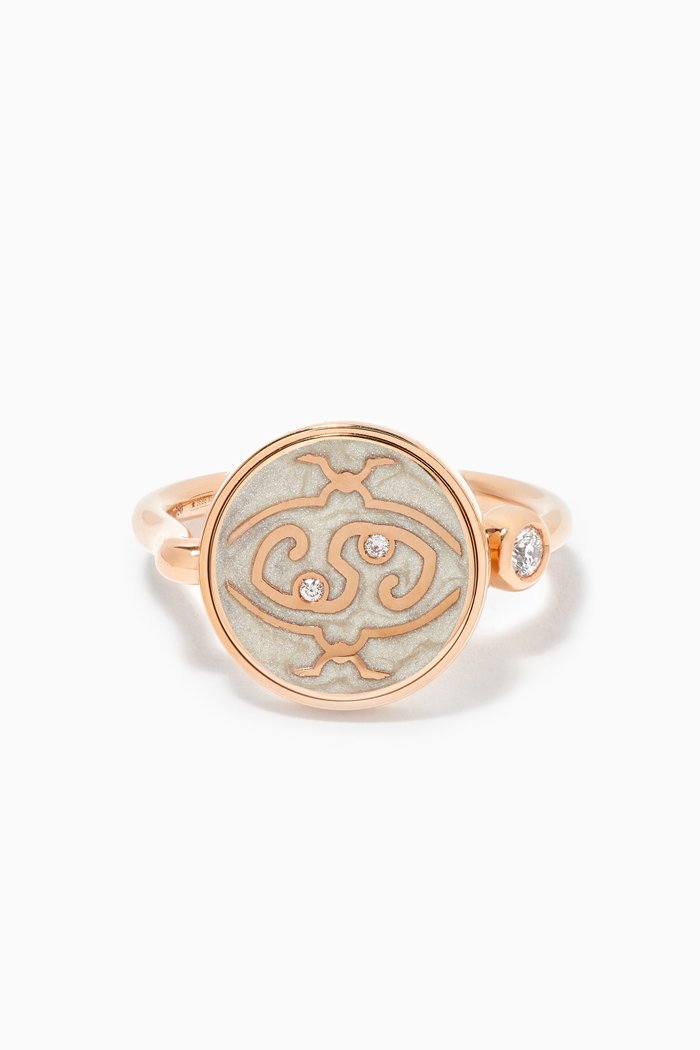 Me Oh Me "Luminous" Slim Diamond Ring in 18kt Rose Gold