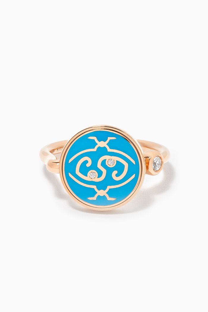 Me Oh Me "Happy" Slim Diamond Ring in 18kt Rose Gold