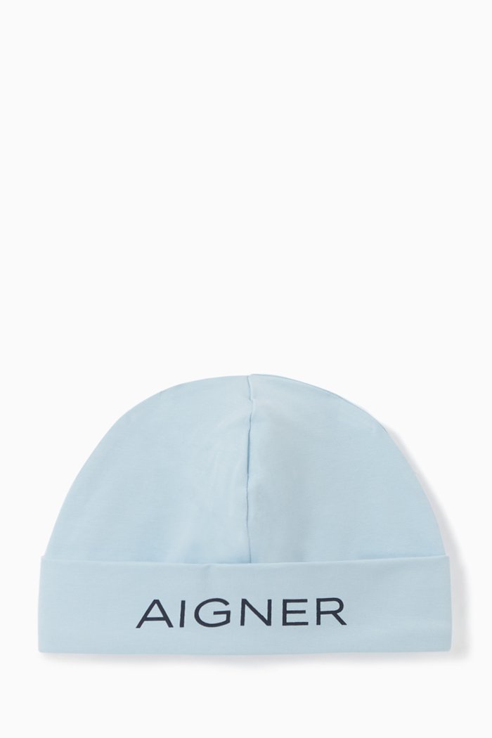 

Logo Print Cotton Hat, Blue