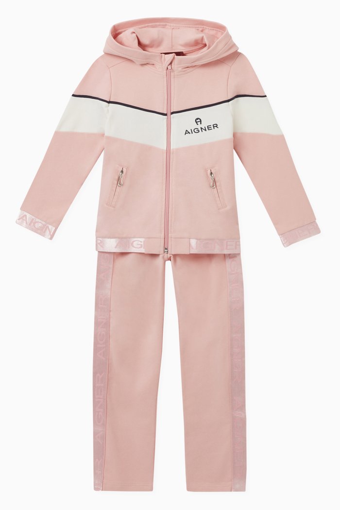 

Embroidered Logo Tracksuit, Set of 2, Pink