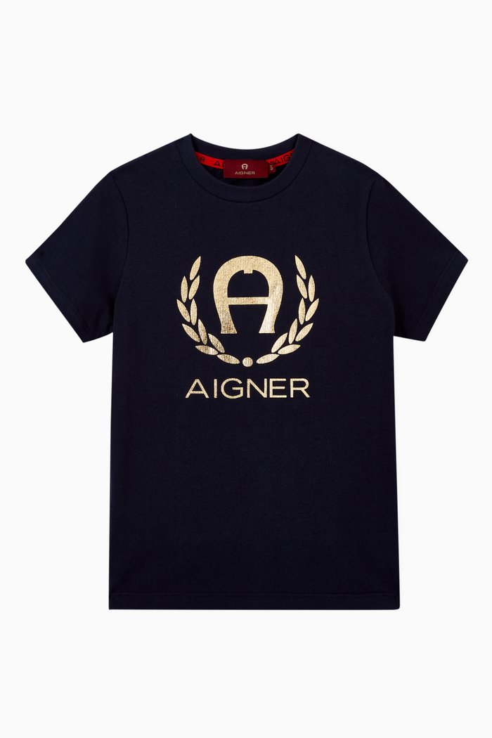 

Metallic Logo Jersey T-Shirt, Blue