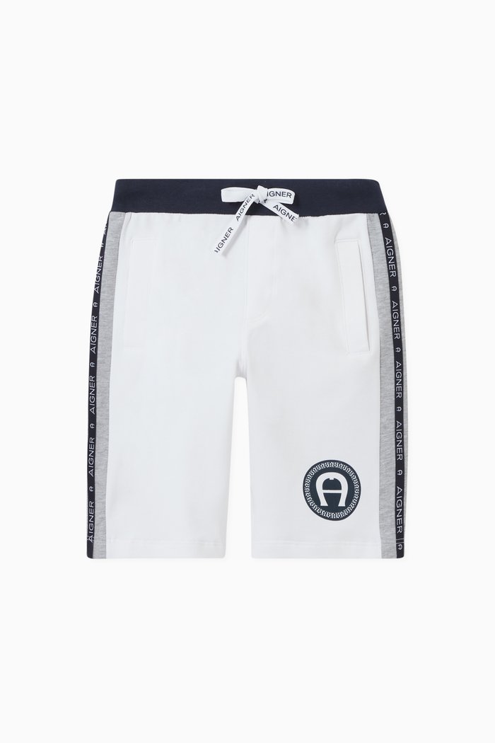 

Logo Jersey Bermuda Shorts, White