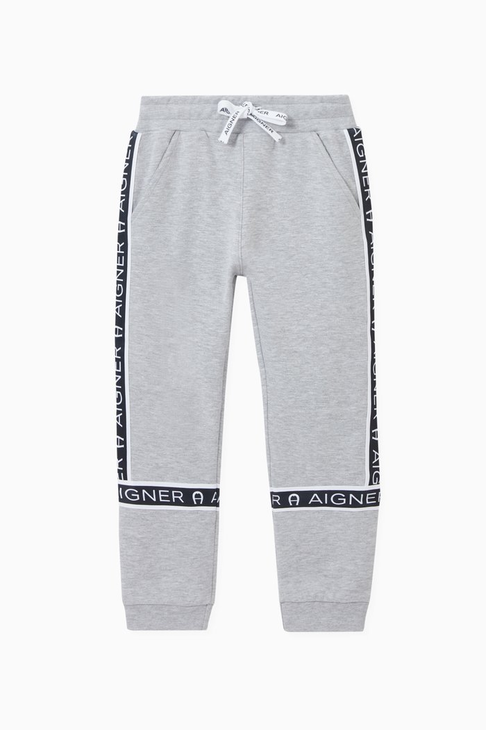 

Logo Tape Jersey Joggers, Grey