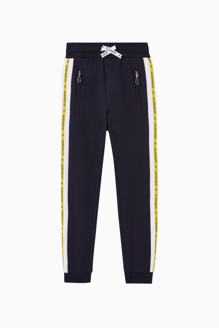 

Logo Tape Jersey Joggers, Blue