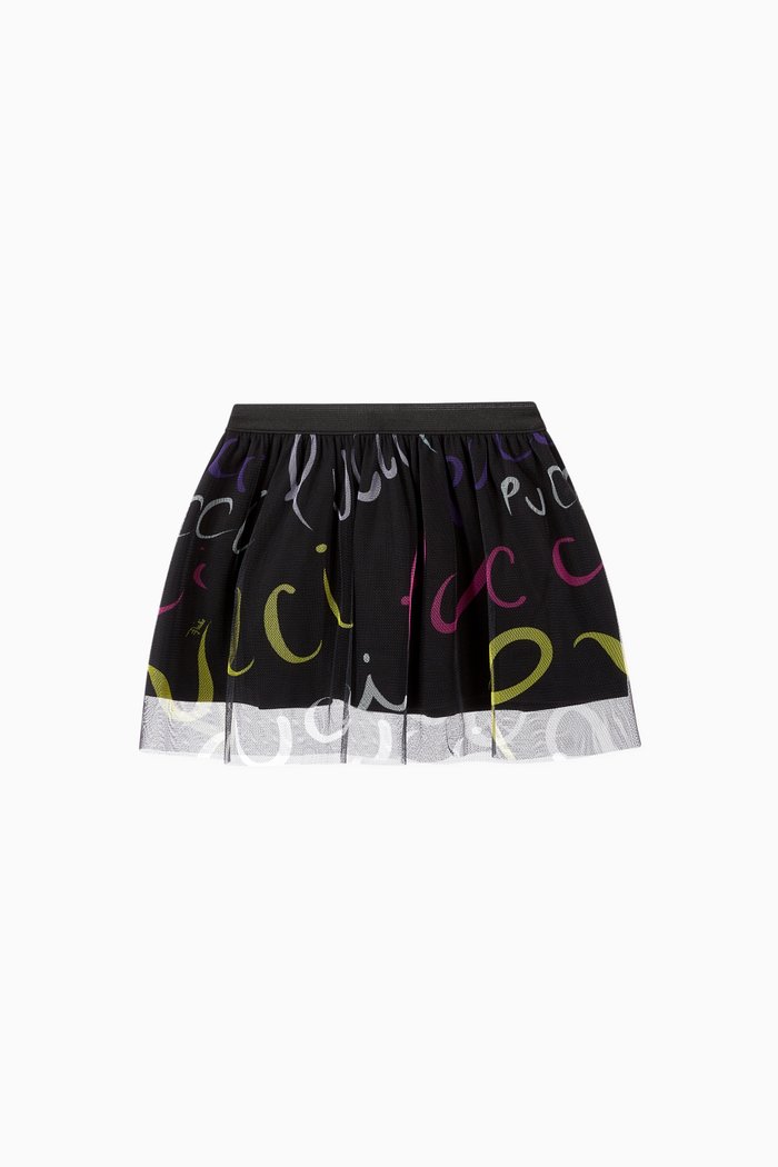 

Pucci Pucci Print Mesh Skirt, Black