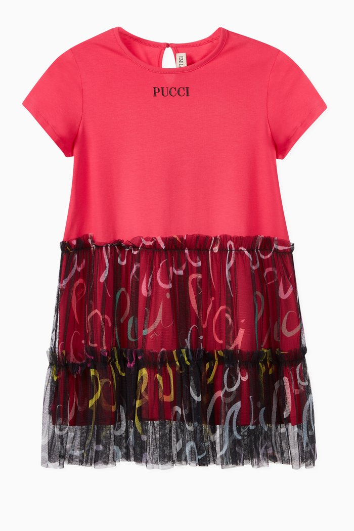 

Pucci Pucci Print Mesh Jersey Dress, Pink