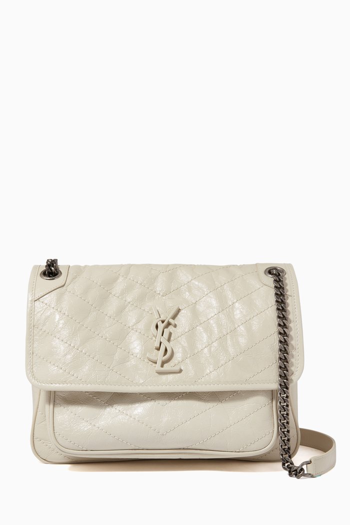 

Medium Niki Bag in Crinkled Vintage Leather, Neutral