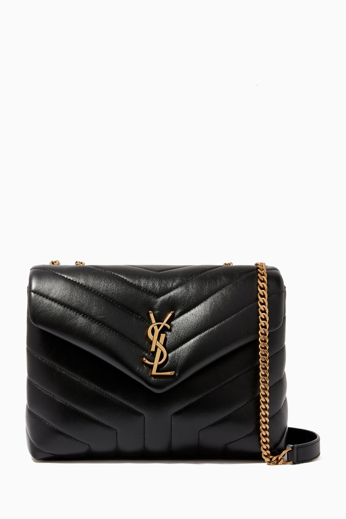 

Small Loulou Bag in "Y" Matelassé Leather, Black