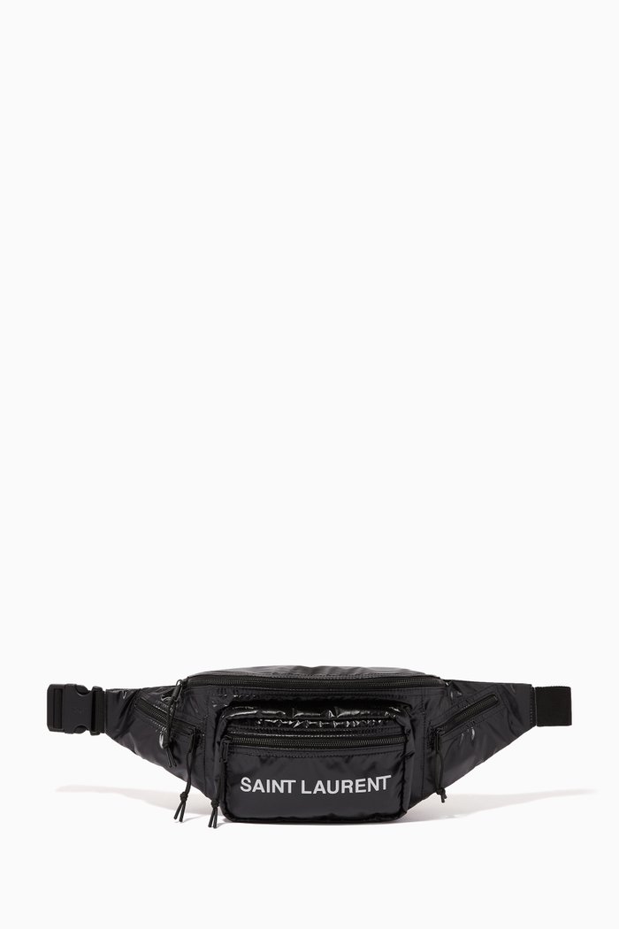 

Nuxx SAINT LAURENT Print Crossbody Bag in Nylon, Black