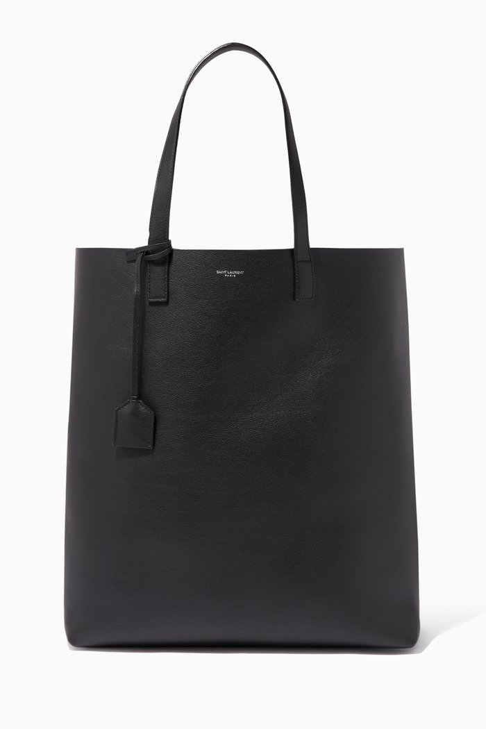 Bold Shopping Bag in Soft Leather, Black
