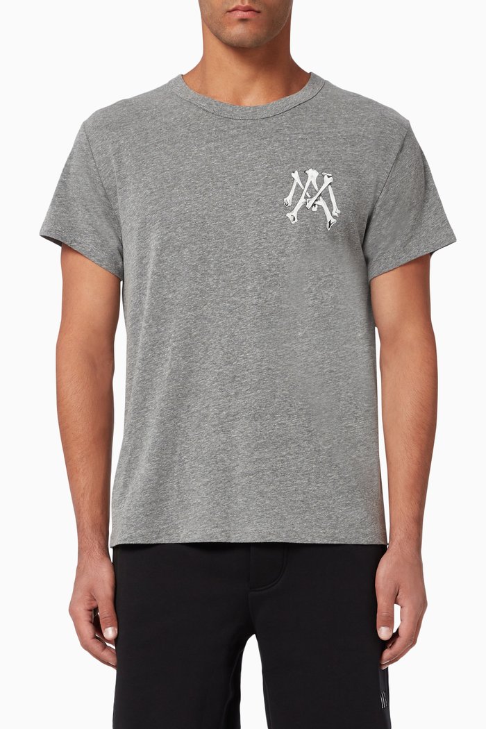 

Logo Bones M.A. Cotton T-Shirt, Grey