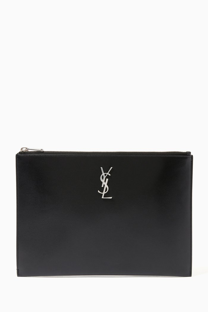 

Monogram Tablet Holder in Smooth Leather, Black