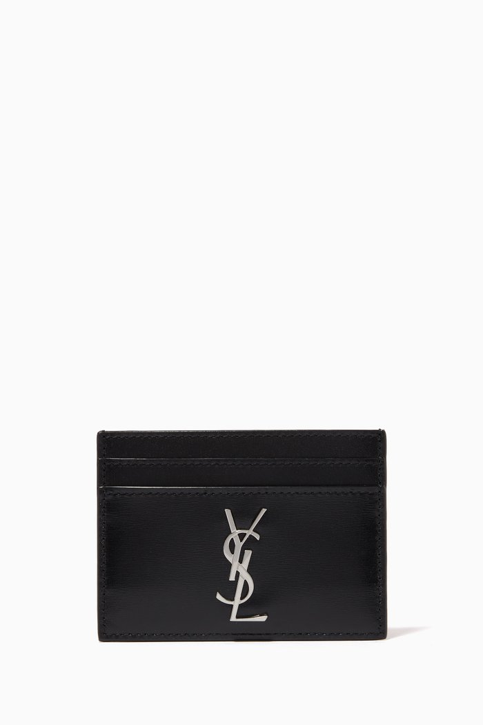 

Monogram Card Case in Smooth Leather, Black