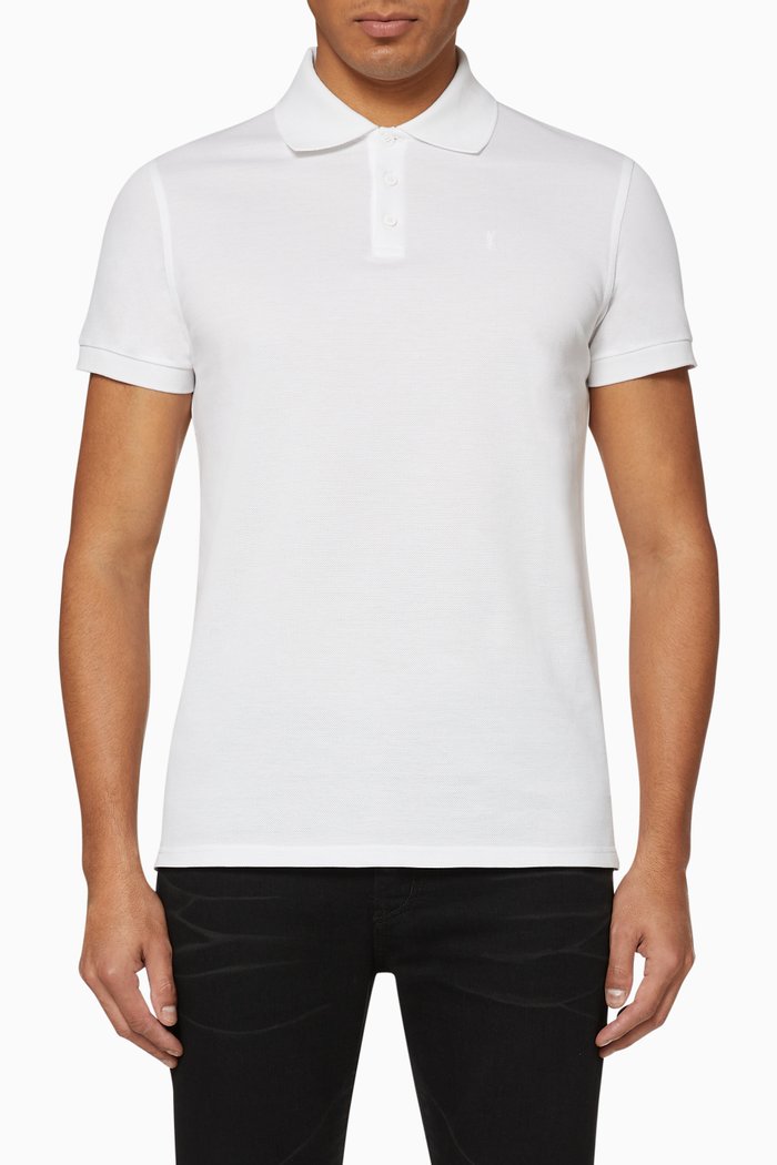 

Monogram Polo Shirt in Cotton Piqué, White