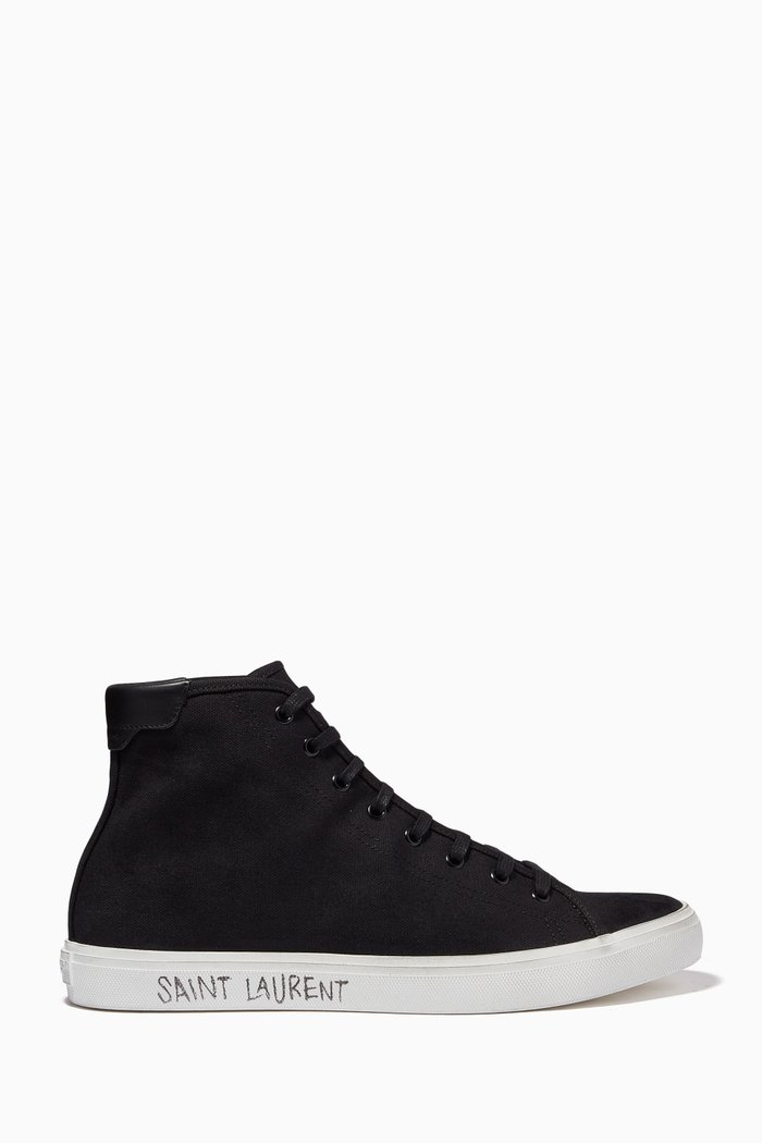 

Malibu Mid-top Sneakers in Canvas, Black