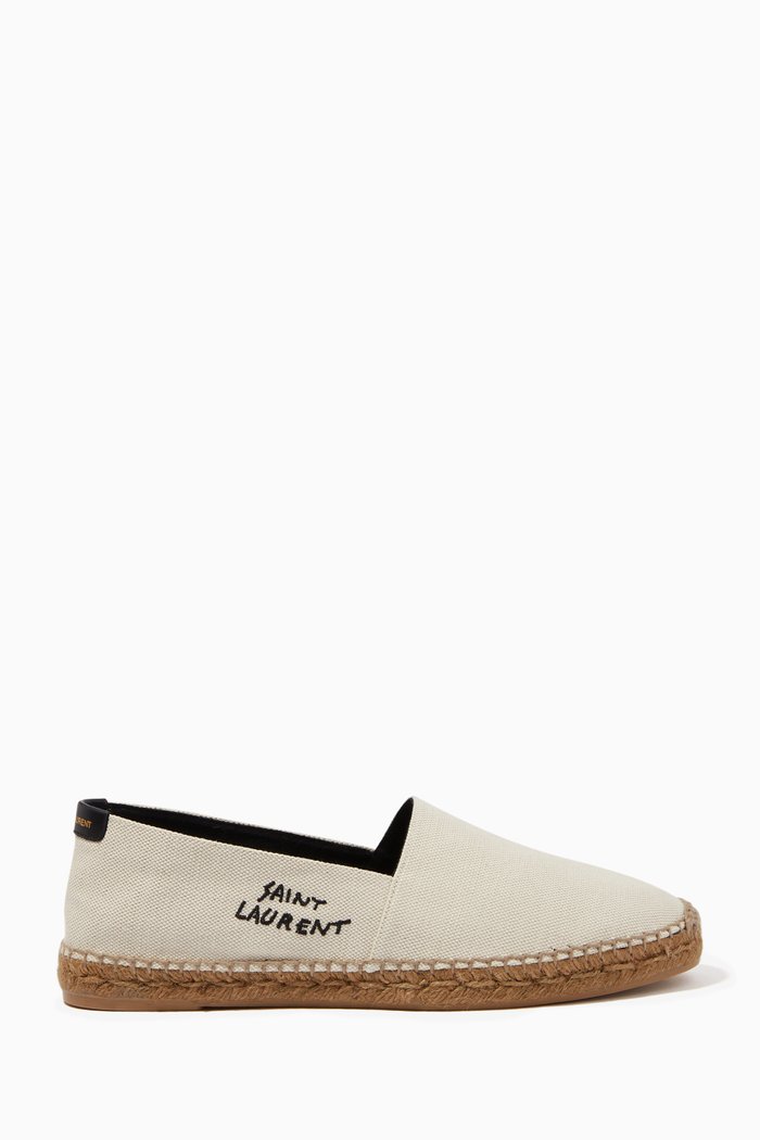 

Logo-embroidered Espadrilles in Canvas, Neutral