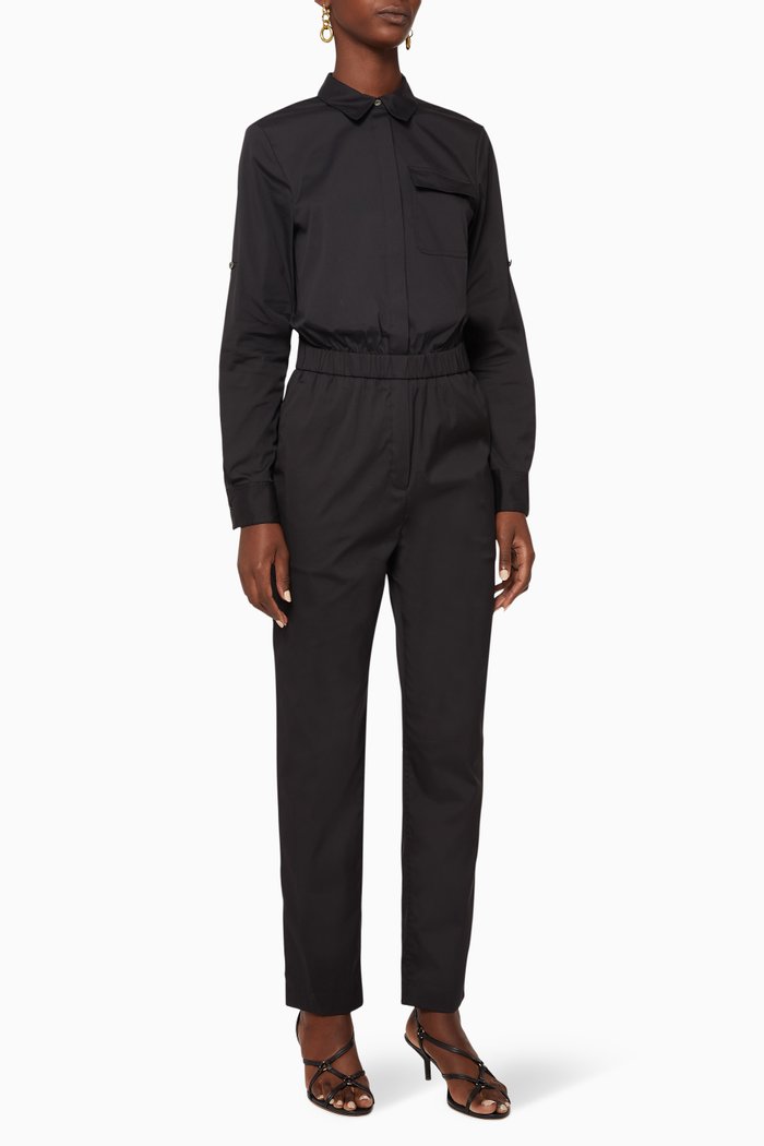 

Utility Cotton Jumpsuit, Black